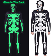 Kids Girls Boys Skeleton Halloween A2Z Onesie One Piece Glow In The Dark Pyjamas