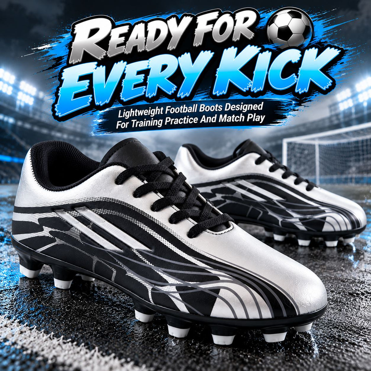 A2Z 4 Kids Boys Girls Football Boots Junior Soccer Cleats Moulded Stud Trainers