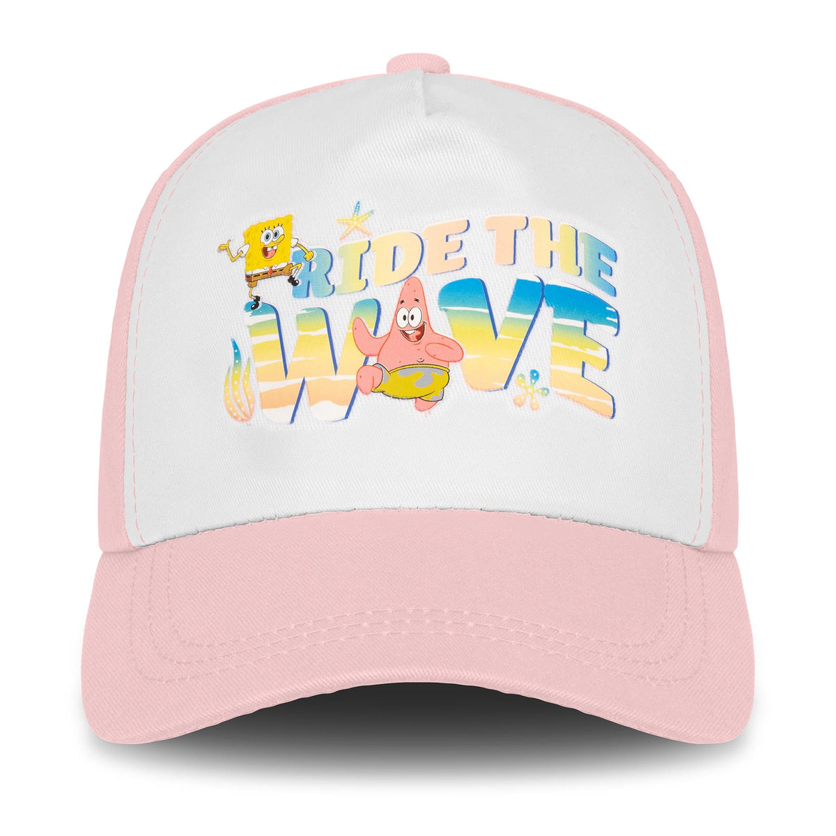 Kids Spongebob Sequrepants 100% Cotton Girls Baseball Summer White & Pink Cap