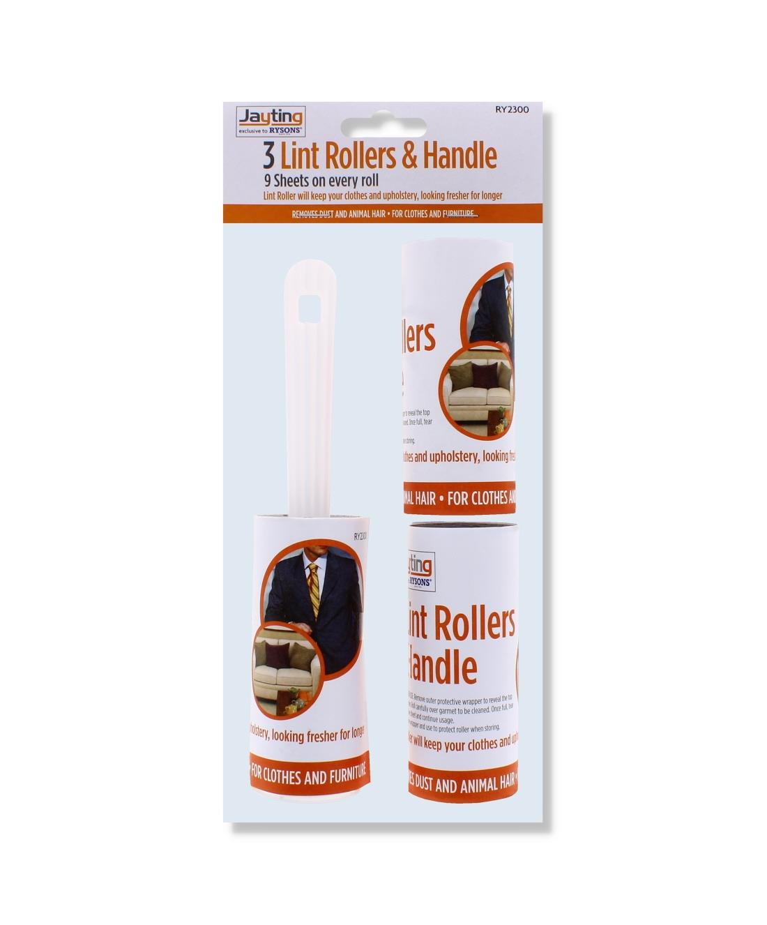 A2Z Lint Rollers 3 Pack Reusable Handle Sticky Pet Hair Clothes Remover