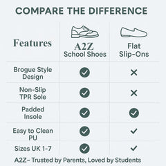 A2Z Girls Teens Ladies Brogue School University Office Lace Up PU Leather Shoes