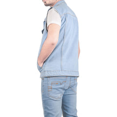 Mens Denim Jacket Sleeveless Lightweight Comfortable Outdoor Jeans Coat S-3XL