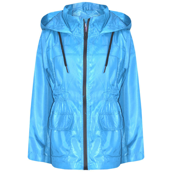 A2Z 4 Kids Raincoat Jackets Aqua Windbreaker Waterproof Parka Shower Resistant Hooded Raincoat Childrens Girls Age 5-13 Years