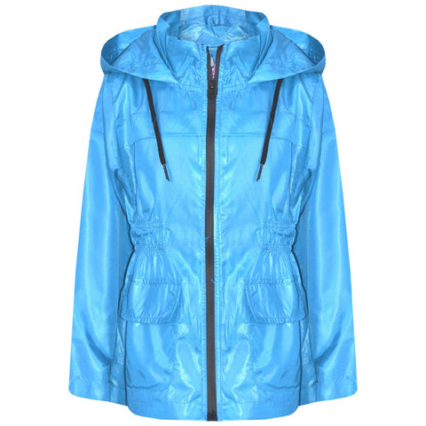 A2Z 4 Kids Raincoat Jackets Aqua Windbreaker Waterproof Parka Shower Resistant Hooded Raincoat Childrens Girls Age 5-13 Years