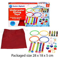 A2Z 4 Kids Pool Underwater Diving Toys 30 Pcs Set Fun Interactive Pool Games