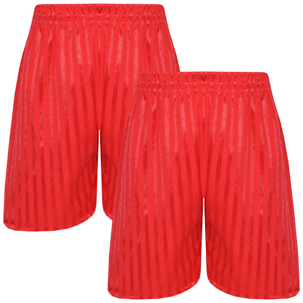 A2Z 4 Kids Shadow Stripe PE Shorts Pack of 2 Football Gym Shorts Age 2-13 Years