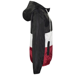 Kids Girls Boys Windbreaker Contrast Panel Jackets Hooded Raincoat Rain Mac 5-13