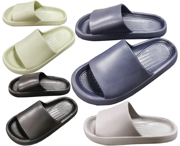 Mens Womens Slides Cloud Slippers Summer Non-Slip Thick Sole Open Toe Sandals