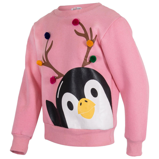 A2Z Kids Girls Boys School Christmas Jumper Sweatshirt Penguin Gifts For Children