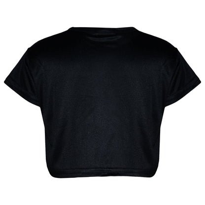 A2Z 4 Kids Girls Short Sleeves Crop Top Star Soft Feel Breathable Crop Top