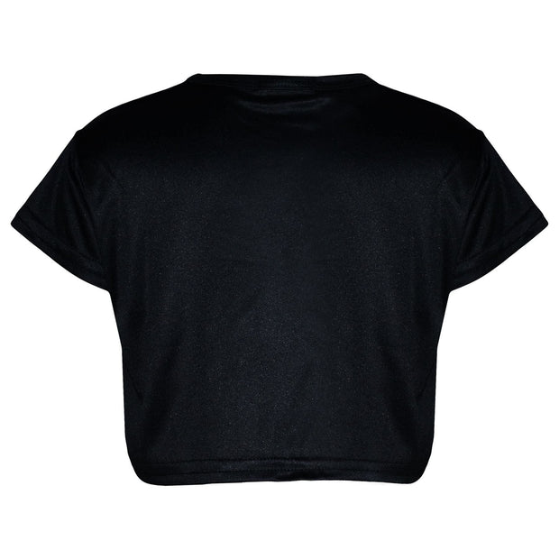 A2Z 4 Kids Girls Short Sleeves Crop Top Star Soft Feel Breathable Crop Top