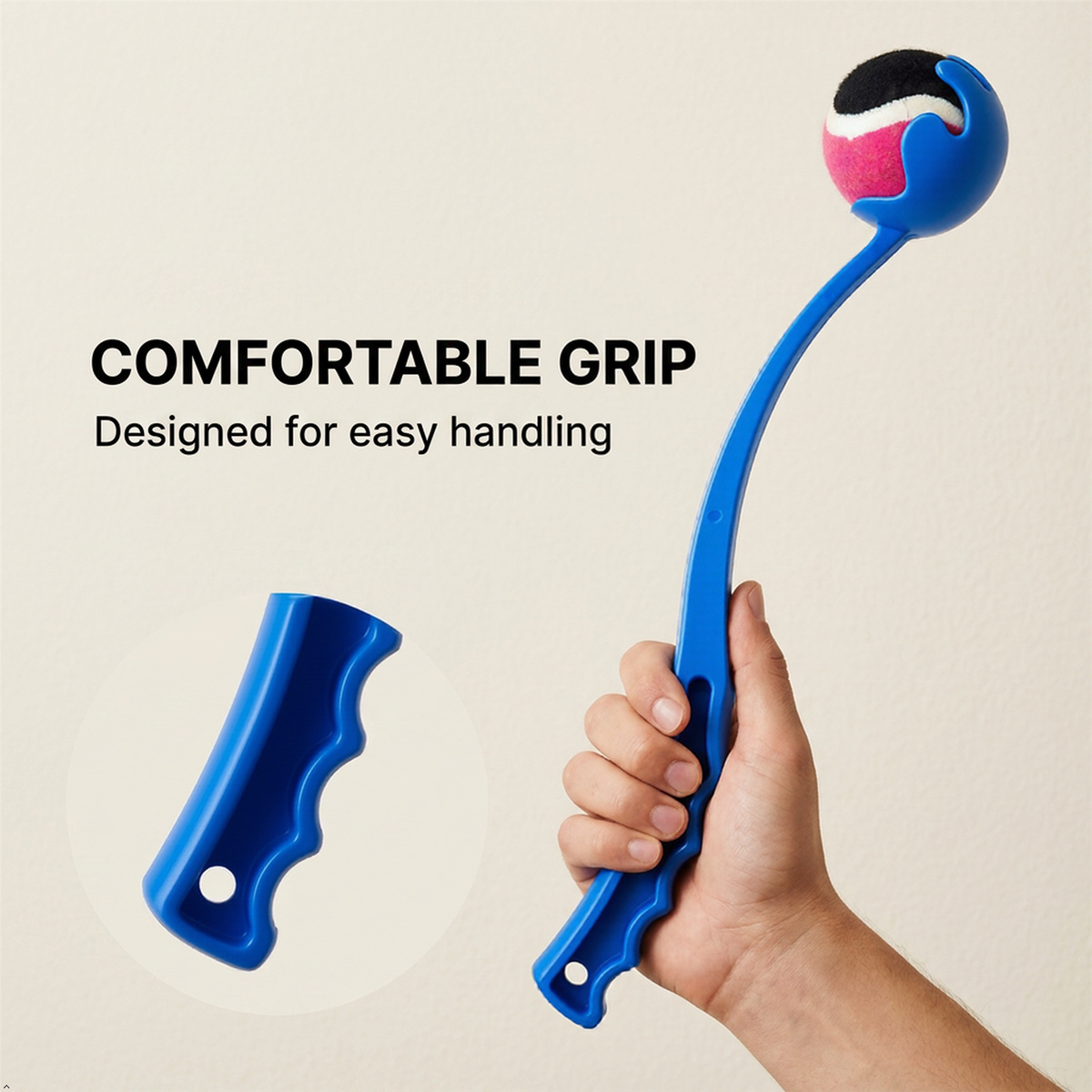 A2Z Medium Dog Ball Thrower With Tennis Ball Lightweight Fetch Launcher
