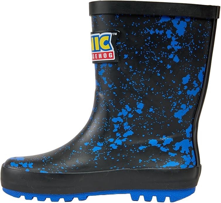Kids Sonic The Hedgehog Boys Wellington Waterproof Rain Boots Official Licensed