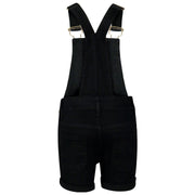 Kids Girls Denim Stretch Dungaree Shorts Jumpsuit Playsuit All In One 7-13 Years