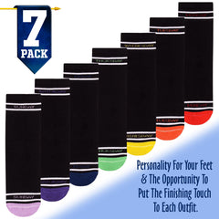 Boys Girls 7 Days Week Socks Cotton Rich Plain Ankle Colourful Heal Toes Socks