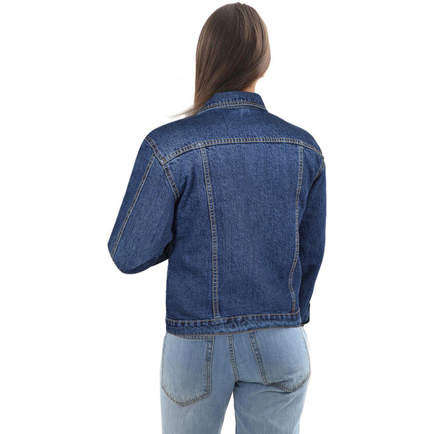 Ladies Women Denim Jacket Cotton Casual Fashion Vintage Classic Streetwear Jean