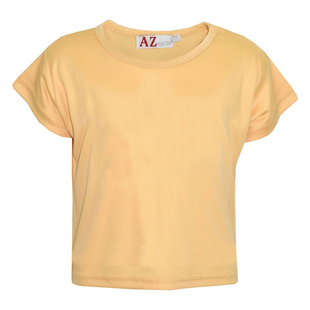 A2Z 4 Kids Girls Top Kids Plain Color Stylish Fahsion Trendy T Shirt Crop Top New Age 7-13 Years