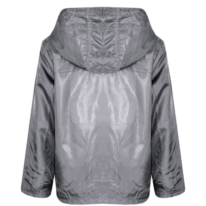 A2Z 4 Kids® Girls Boys Raincoats Jackets Kids Grey Lightweight Kag Mac Waterproof Hooded Jacket Cagoule Rain Mac Age 5 6 7 8 9 10 11 12 13 Years
