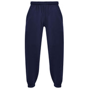 Kids Girls Boys Plain Jogging Bottoms Cuffed Joggers Sweatpants Trousers 2-14 Yr