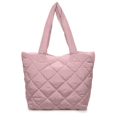 Women Quilted Puffer Shoulder Bag Ladies Beach Bag Fashion Padded Tote Handbag