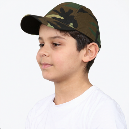 Boys True Camo Baseball Cap Kids Cotton Adjustable Summer Peak Hat Age 3-12