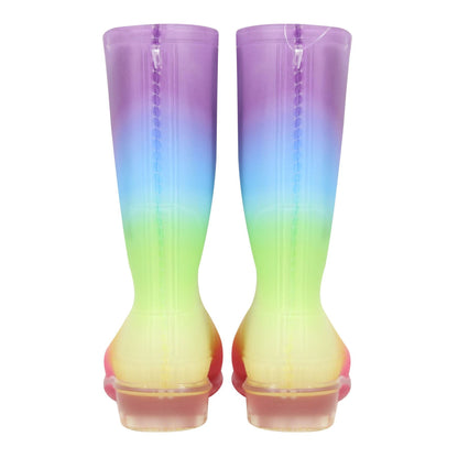 A2Z 4 Kids Girls Rainbow Wellies Waterproof PVC Rain Boots Wellington Snow Boot