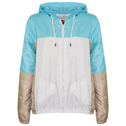 Kids Girls Boys Windbreaker Zipped Jackets Hooded Raincoats Age 5-13 Years