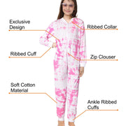 A2Z 4 Kids Cotton Onesie for Kids Onesie Pyjamas Lounge Wear Pink Tie Dye Printed Sleepsuit Comfy Gifts for Children Girls Age 5-6, 7-8, 9-10, 11-12 & 13