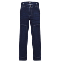 Kids Girls Boys Denim Jeans Stitch Pocket Tailored Fashion Pants With Belt Loops