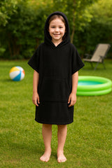 Kids Bathrobe 100% Cotton Hooded Dressing Gown Unisex 2-13 Years