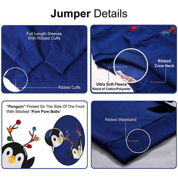 A2Z Kids Girls Boys School Christmas Jumper Sweatshirt Penguin Gifts For Children