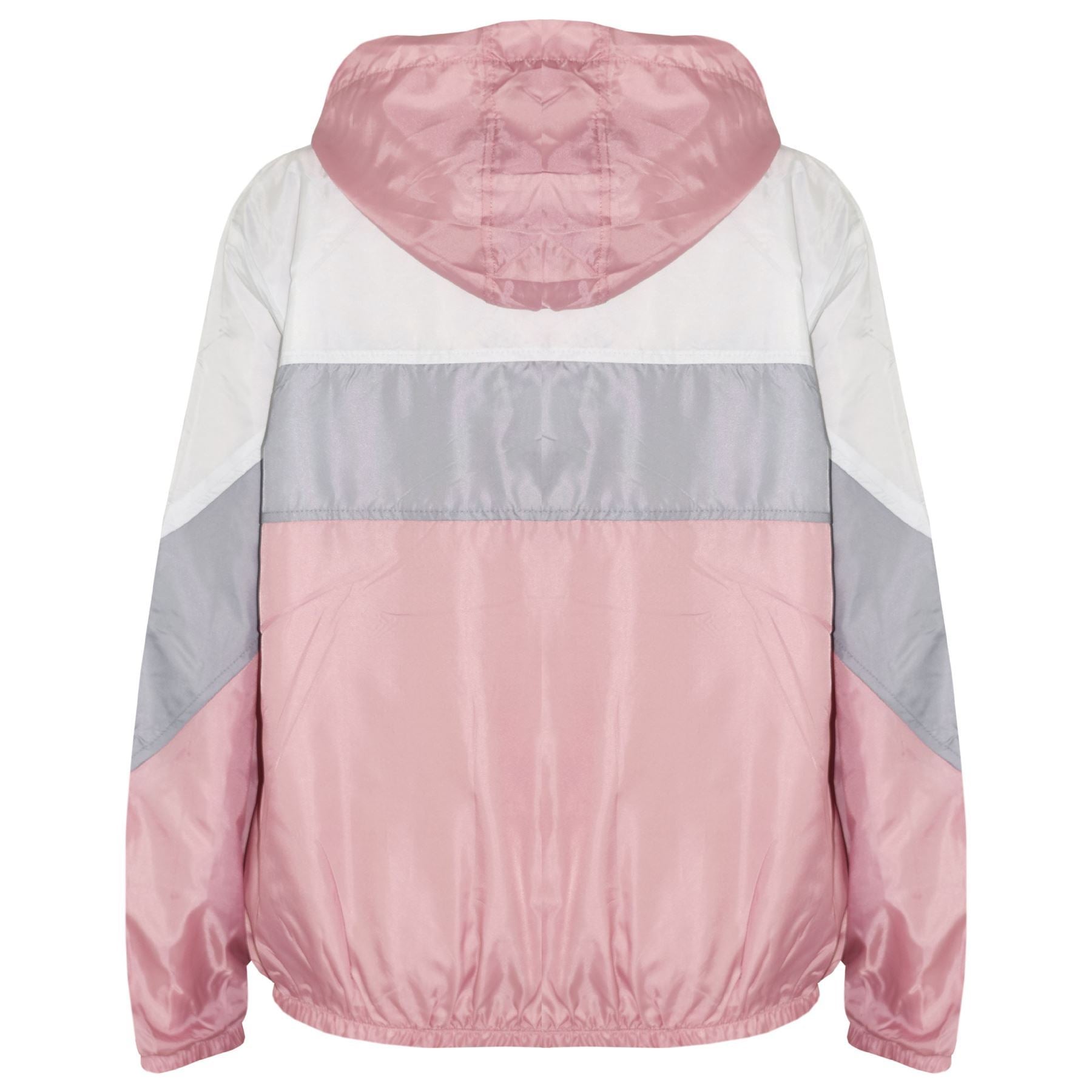 A2Z 4 Kids Girls Windbreaker Waterproof Raincoat Baby Pink Jackets Contrast Panels Shower Resistant Lightweight Hooded Coat For Girls New Age 5-13 Years - A2Z 4 Kids