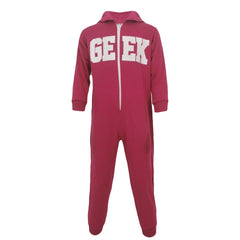 Kids Girls Boy Unisex Geek Print Fleece A2Z Onesie One Piece All In One Jumpsuit