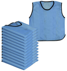 A2Z 12 Pack Sports Training Mesh Bibs Lightweight Comfortable and Breathable During Football Rugby Sports Bibs For Kids/Adult
