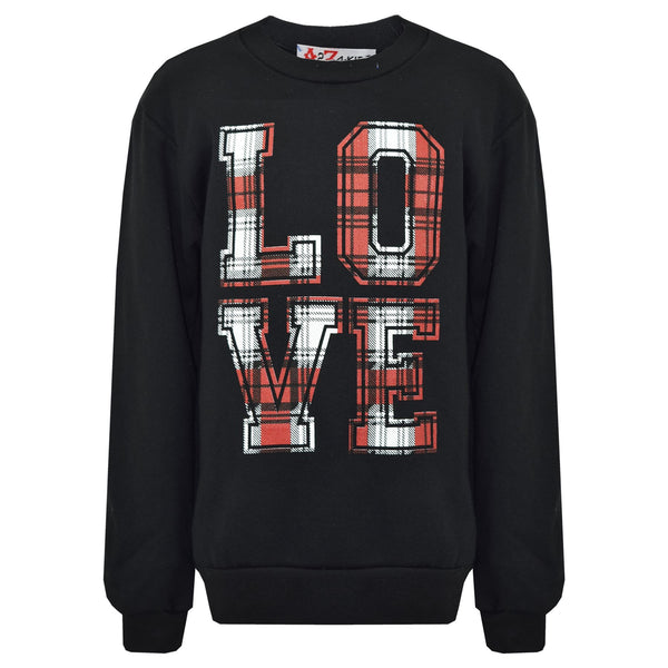 Girls Boys Long Sleeves Love Sweat Shirt Trendy Floss Fashion Soft Feel Lightweight Comfortable Shirt Age 7-13 Years