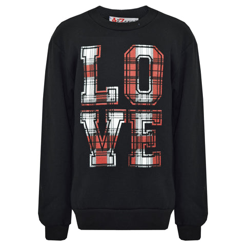 Girls Boys Long Sleeves Love Sweat Shirt Trendy Floss Fashion Soft Feel Lightweight Comfortable Shirt Age 7-13 Years