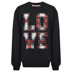 Girls Boys Long Sleeves Love Sweat Shirt Trendy Floss Fashion Soft Feel Lightweight Comfortable Shirt Age 7-13 Years