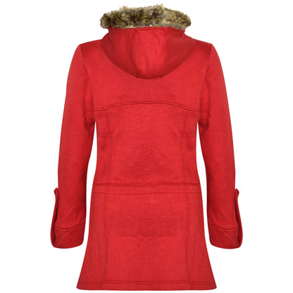 GIRLS COAT KIDS FLEECE PARKA JACKET LONG FAUX FUR HOODED SUMMER COATS AGE 7-13Y