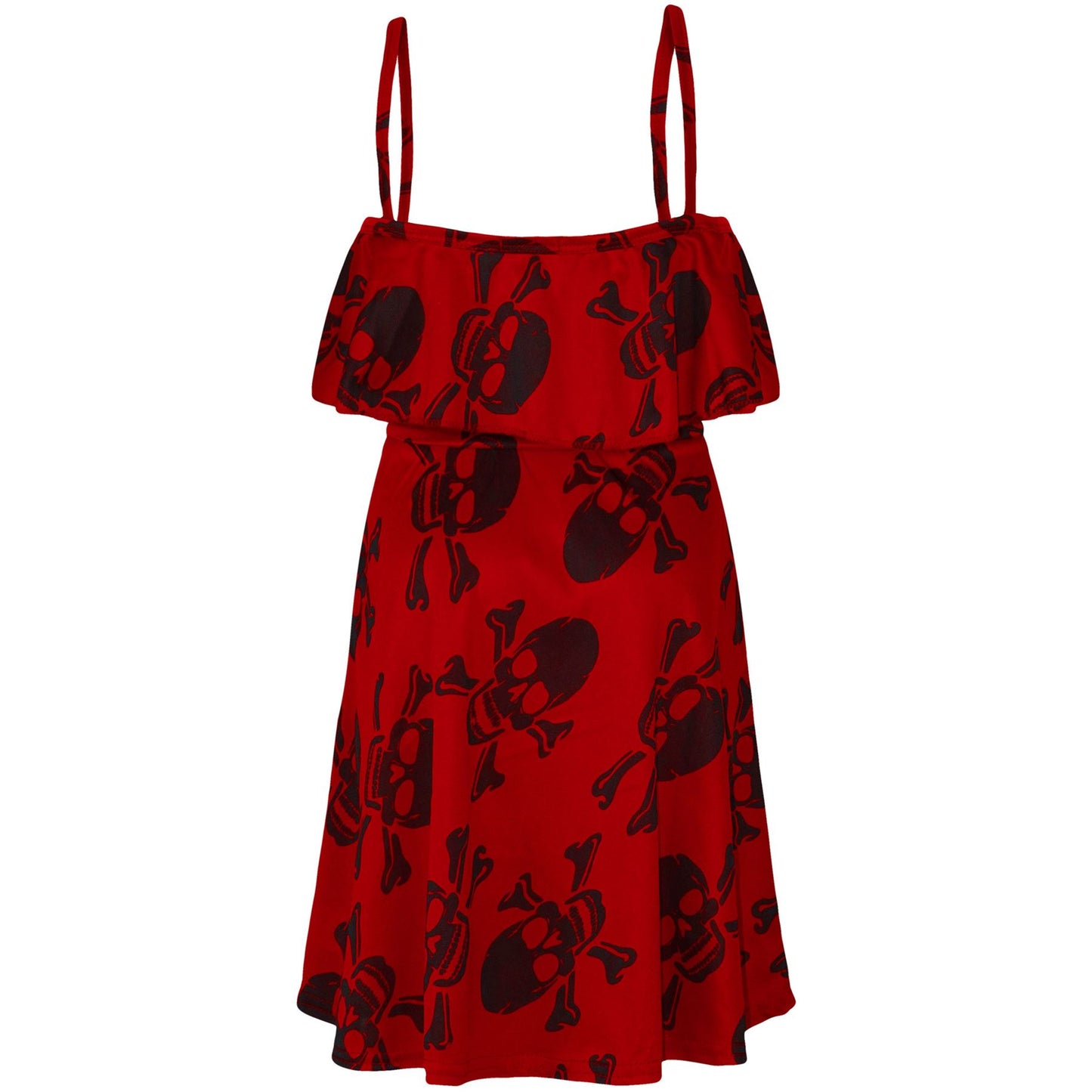 Kids Girls Boys Skull Print Crop Top Legging Skater Dress Halloween Costume 5-13