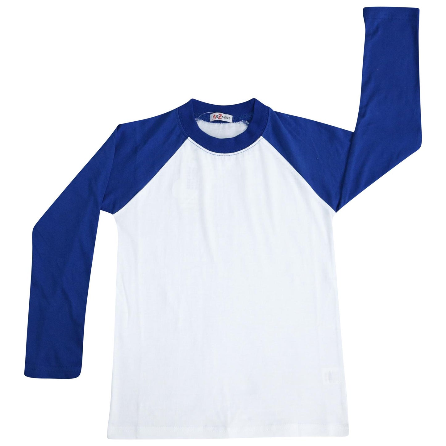 Kids Boys Girls T Shirts Plain Baseball Long Raglan Sleeves Sports Tees 2-13 Yrs