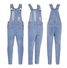 A2Z 4 Kids Girls Denim Dungarees Jeans Overall All in One Jumpsuit Playsuits