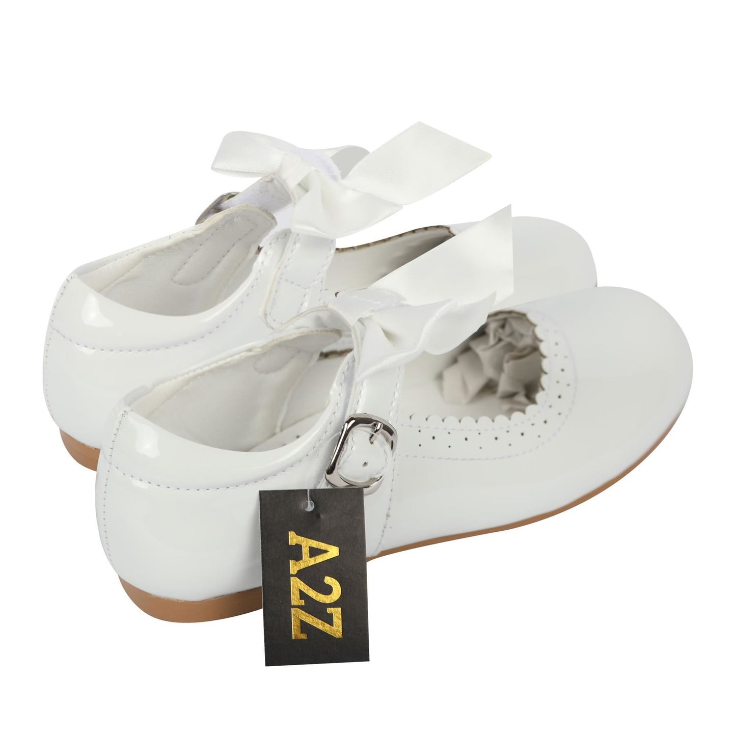 A2Z 4 Kids Girls Toddler School Shoes Removable Bow Patent Leather Mary Jane