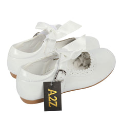 A2Z 4 Kids Girls Toddler School Shoes Removable Bow Patent Leather Mary Jane