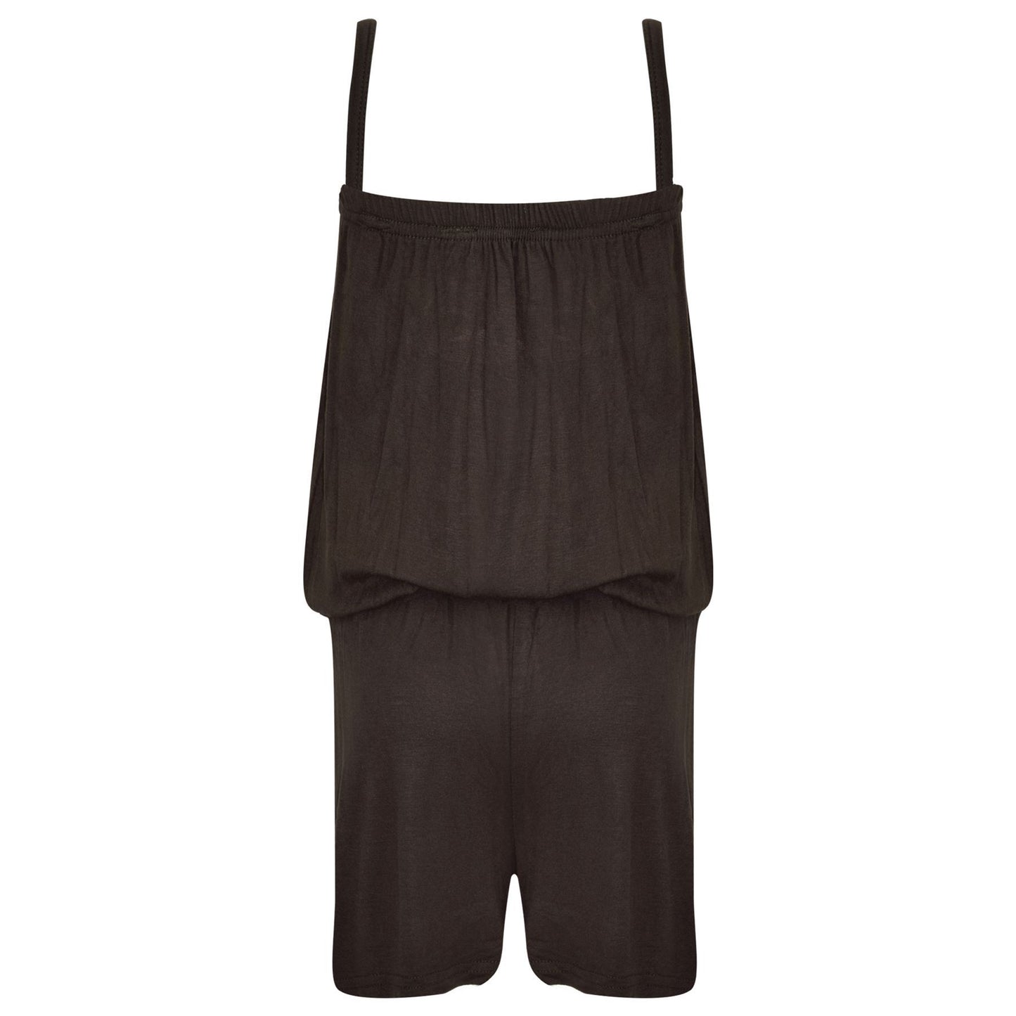 Kids Girls Plain Color Playsuit Trendy Summer All In One Jumpsuit New Age 5-13 Y