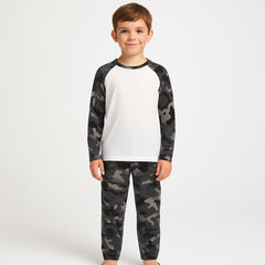 A2Z 4 Kids Girls Boys PJs Plain Color Stylish Color Contrast Pyjamas Sleepwear
