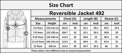 Girls Jackets Kids Reversible Cropped Hooded Padded Puffer Jacket Coat 5-13 Year