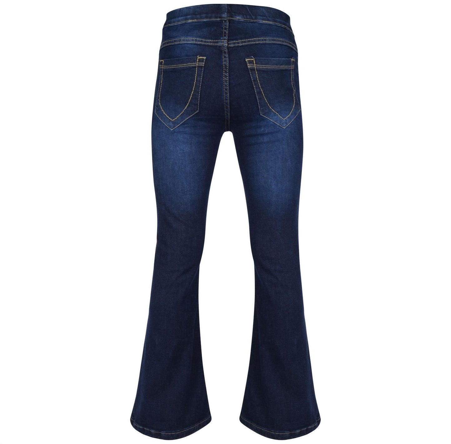 Kids Girls Denim Jeans Comfort Stretchy Flared Bell Bottom Ripped Fashion Pants