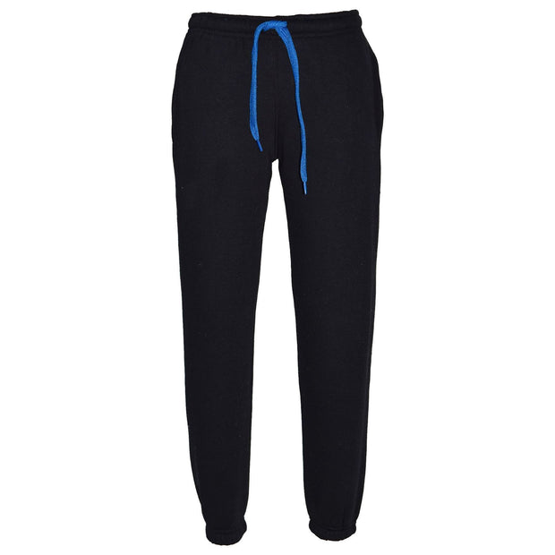 A2Z 4 Kids Contrast Plain Tracksuit Black And Blue Fleece Hoodie with Joggers Jogging Sweatpants Pants Sports Activewear Outfit Set For Childrens Girls Boys Age 2-13 Years