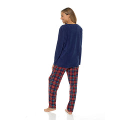 Ladies Fleece Pyjama Set Cosy Dog & Bear Warm Winter Loungewear Sizes 8-22
