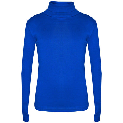 Kids Girls Polo Neck T Shirt Thick Cotton Turtleneck Jumper Long Sleeve Top 2-109